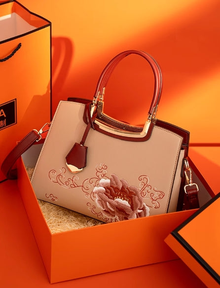 Peony Flower Chinese-style Embroidery Women's Bag - Mom's Edition - New Chinese-style Handbag