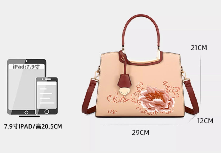 Peony Flower Chinese-style Embroidery Women's Bag - Mom's Edition - New Chinese-style Handbag