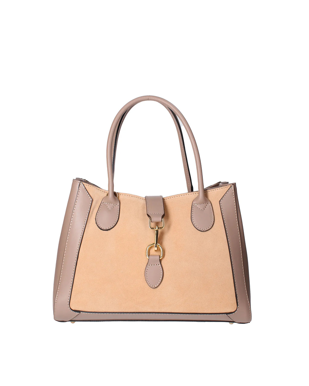 Jordana Women's Handbag Genuine Leather and Suede 07150-L110 TAUPE