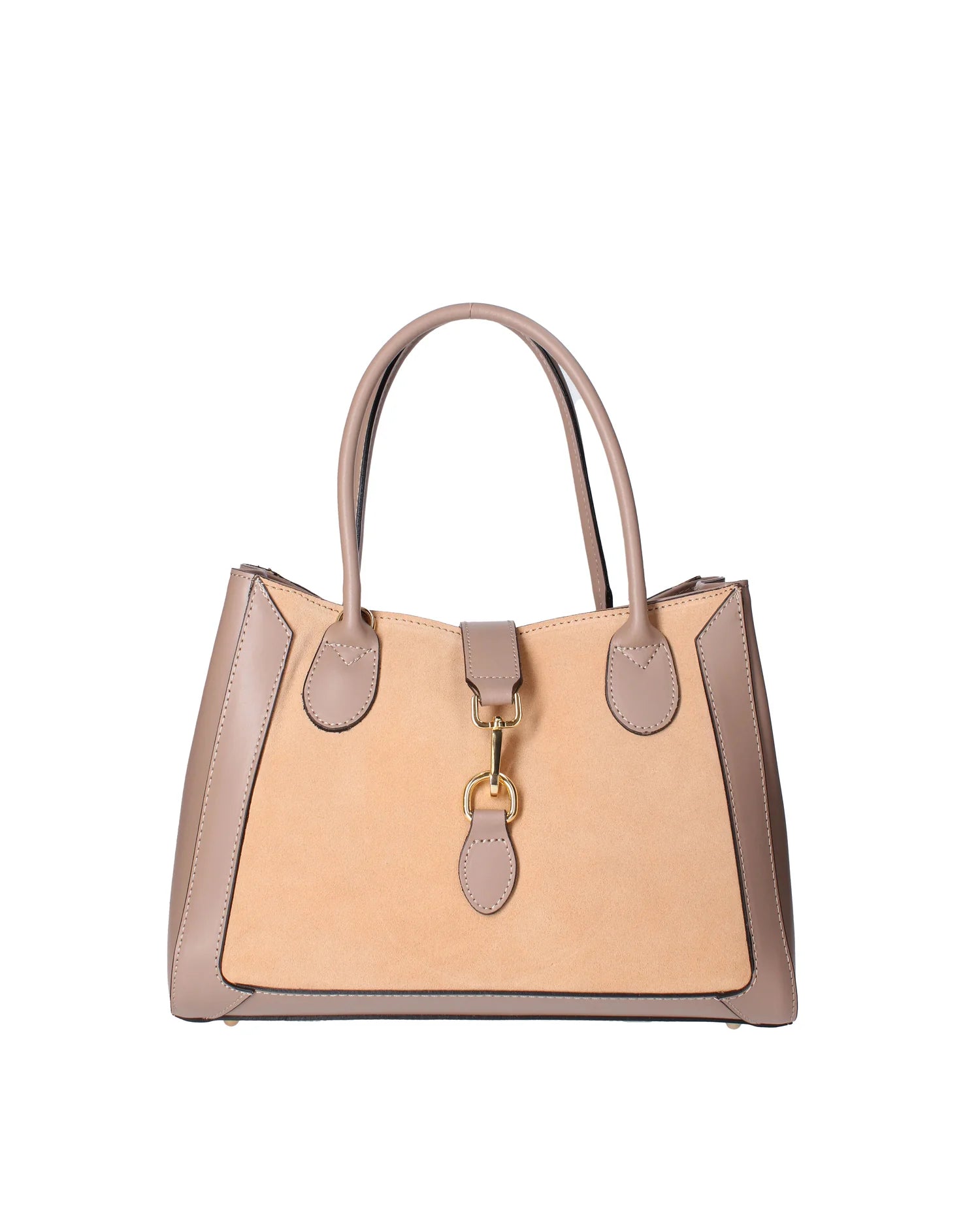 Jordana Women's Handbag Genuine Leather and Suede 07150-L110 TAUPE