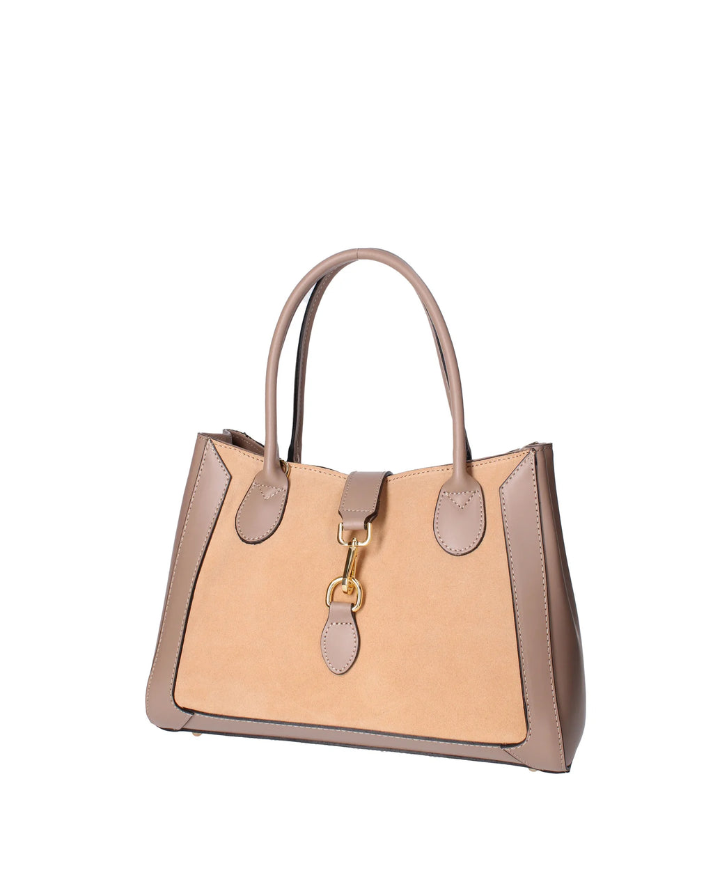 Jordana Women's Handbag Genuine Leather and Suede 07150-L110 TAUPE